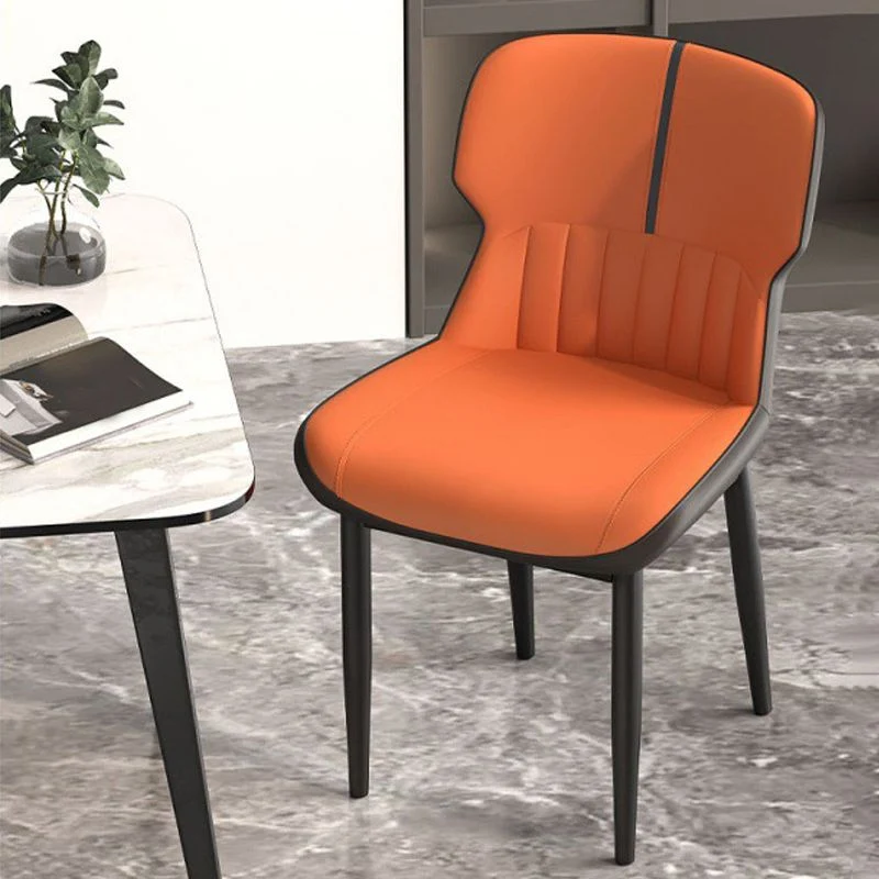 Sedia stile moderno con braccioli da cucina e gambe metallo Clearhalo