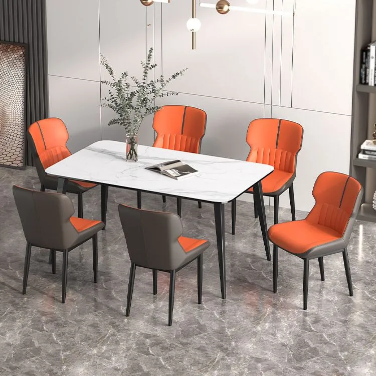 Sedia stile moderno con braccioli da cucina e gambe metallo Clearhalo
