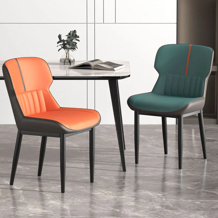 Sedia stile moderno con braccioli da cucina e gambe metallo Clearhalo