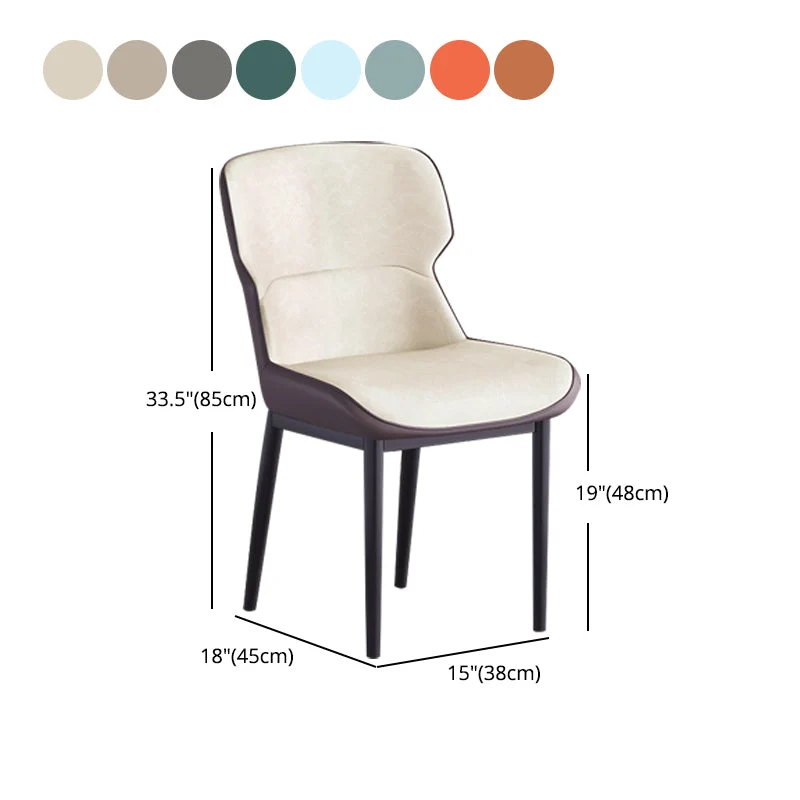 Sedia stile moderno con braccioli da cucina e gambe metallo Clearhalo