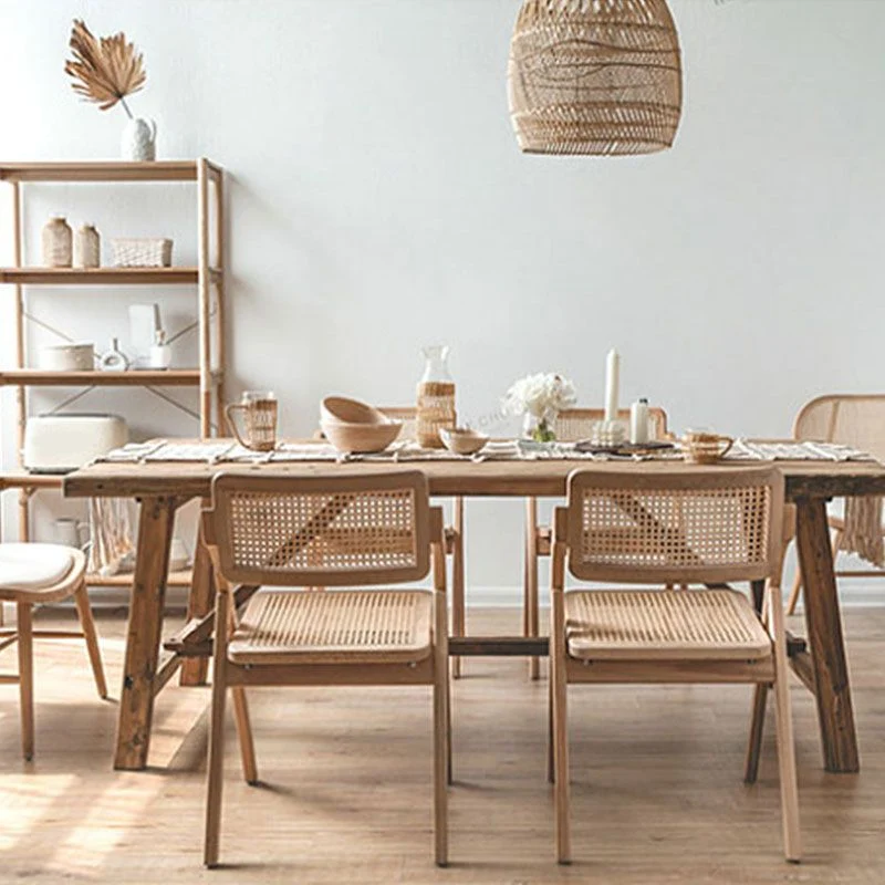 Sedia stile moderno Sedia pieghevole senza braccioli con gambe legno per la casa Clearhalo