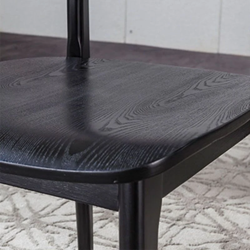 Sedia stile moderno Sedia senza braccioli con schienale aperto e gambe legno per cucina Clearhalo