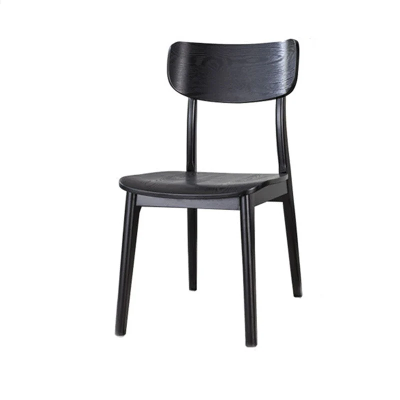 Sedia stile moderno Sedia senza braccioli con schienale aperto e gambe legno per cucina Clearhalo