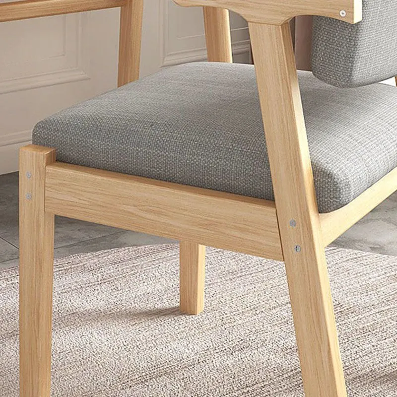 Sedia stile moderno Sedia senza braccioli con schienale aperto e gambe legno per la casa Clearhalo