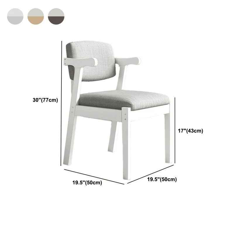 Sedia stile moderno Sedia senza braccioli con schienale aperto e gambe legno per la casa Clearhalo