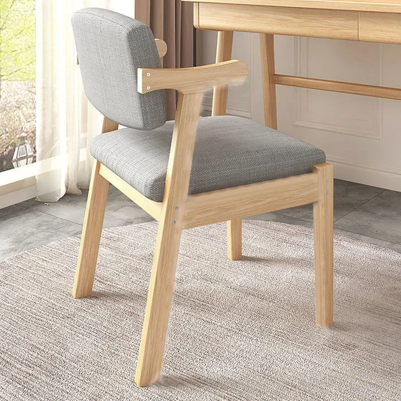 Sedia stile moderno Sedia senza braccioli con schienale aperto e gambe legno per la casa Clearhalo