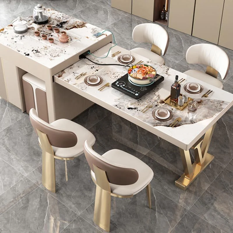 Sedia stile nordico glamour, sedie da pranzo senza braccioli per cucina con gambe metallo Clearhalo