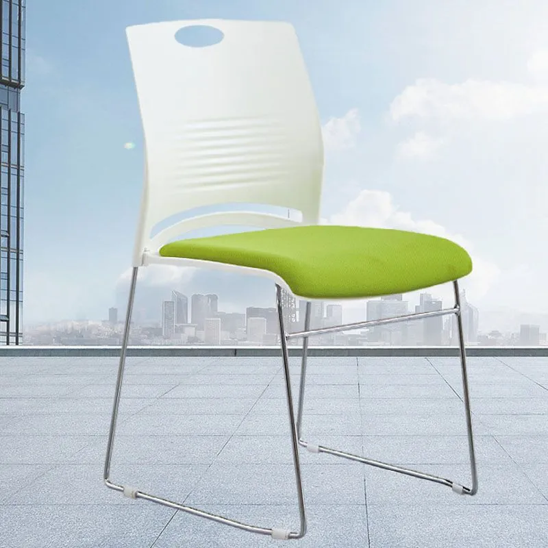 Sedia da ufficio con schienale medio Sedia da ufficio senza braccioli con sedile plastica/spugna Clearhalo