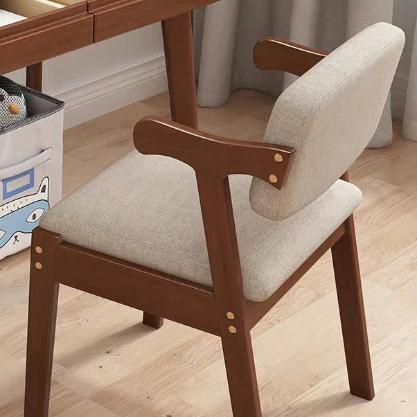 Sedia da ufficio contemporanea Poltrona legno massello con imbottitura Clearhalo