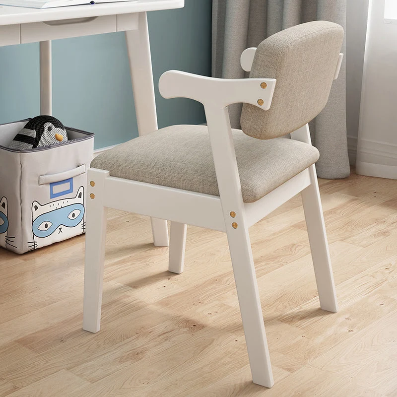 Sedia da ufficio contemporanea Poltrona legno massello con imbottitura Clearhalo