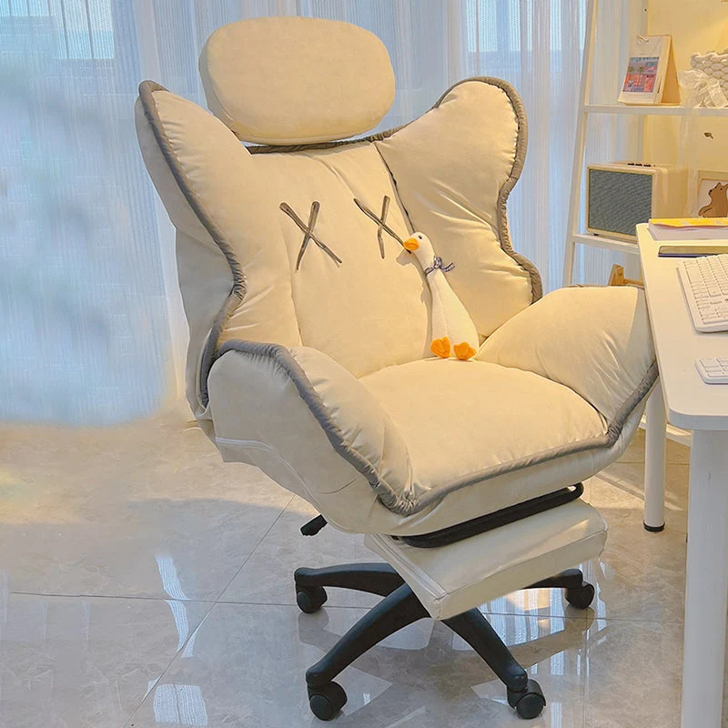 Sedia da ufficio contemporanea Sedia da ufficio girevole con base nylon e ruote Clearhalo
