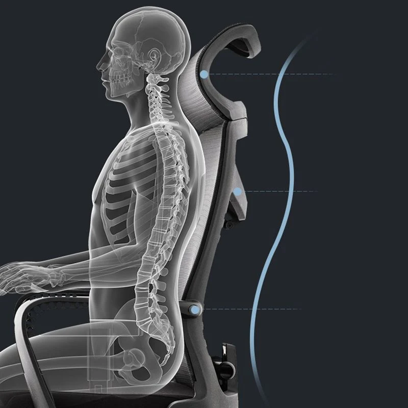 Sedia da ufficio direzionale con schienale alto Sedia moderna ergonomica con braccioli girevoli Clearhalo