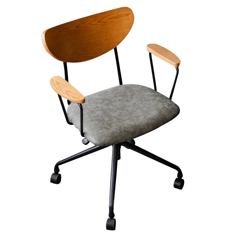 Sedia da ufficio moderna con braccioli fissi. Nessuna sedia ergonomica con scorrimento angosciante Clearhalo
