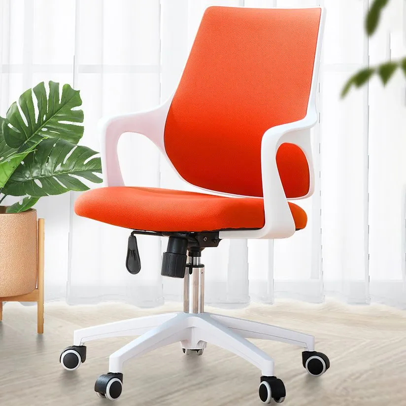 Sedia da ufficio moderna Sedia da scrivania ergonomica con braccioli fissi con supporto lombare Clearhalo