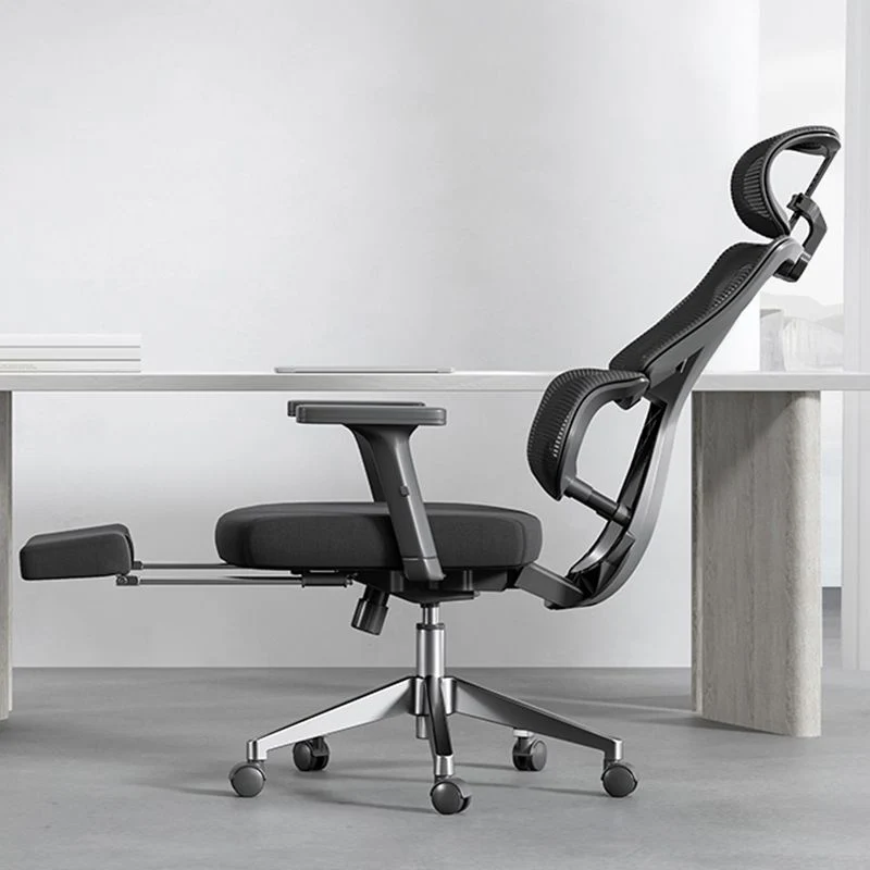 Sedia da ufficio modernista con braccioli regolabili, sedia da scrivania con ruote Clearhalo