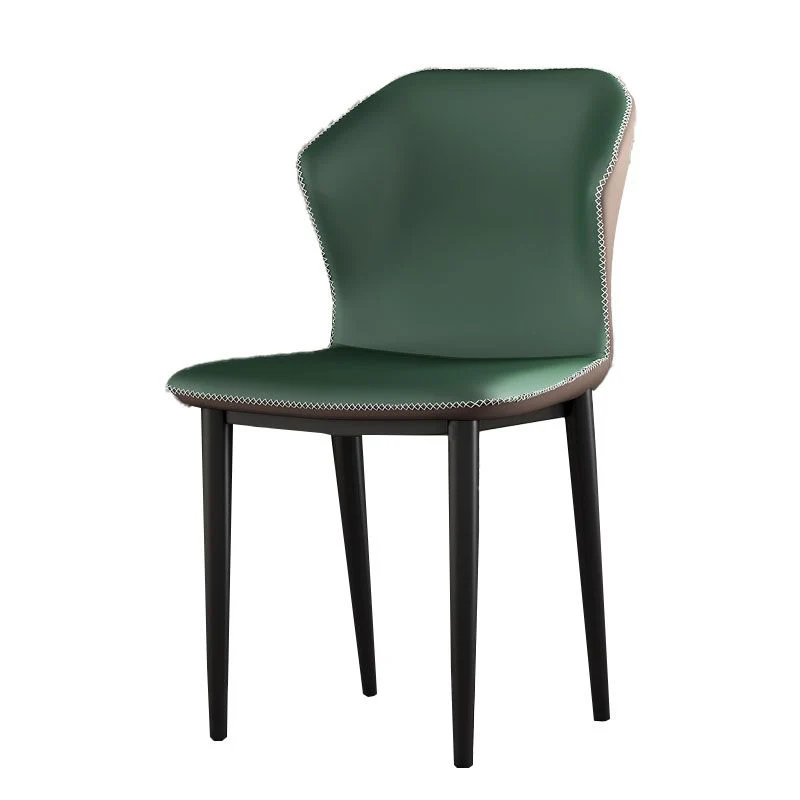Sedie con schienale alto stile industriale Sedie da pranzo pelle PU per cucina Clearhalo