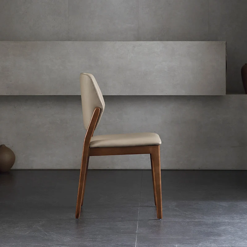 Sedie con schienale aperto stile moderno Sedie laterali senza braccioli con gambe legno per cucina Clearhalo