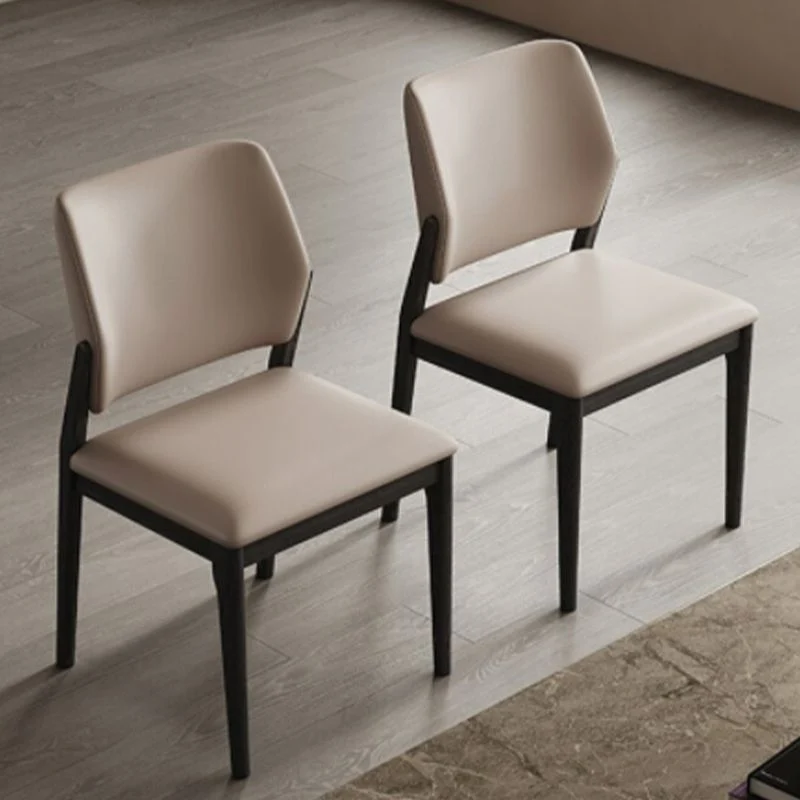 Sedie con schienale aperto stile moderno Sedie laterali senza braccioli con gambe legno per cucina Clearhalo
