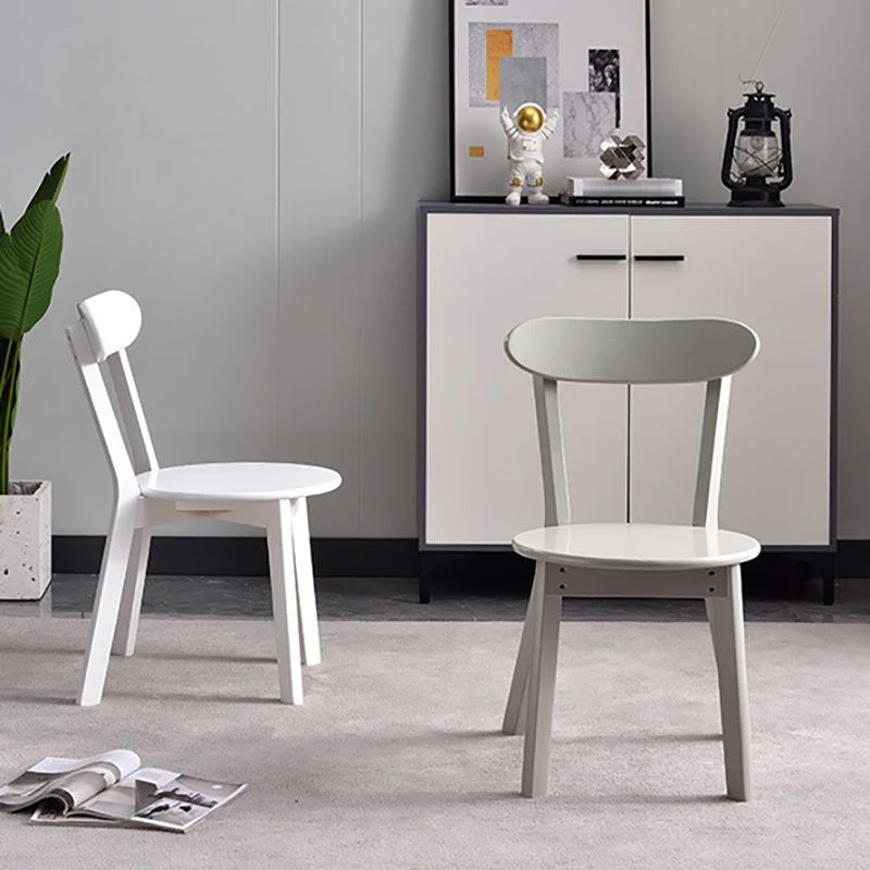 Sedie con schienale aperto stile moderno Sedia da cucina legno senza braccioli Clearhalo