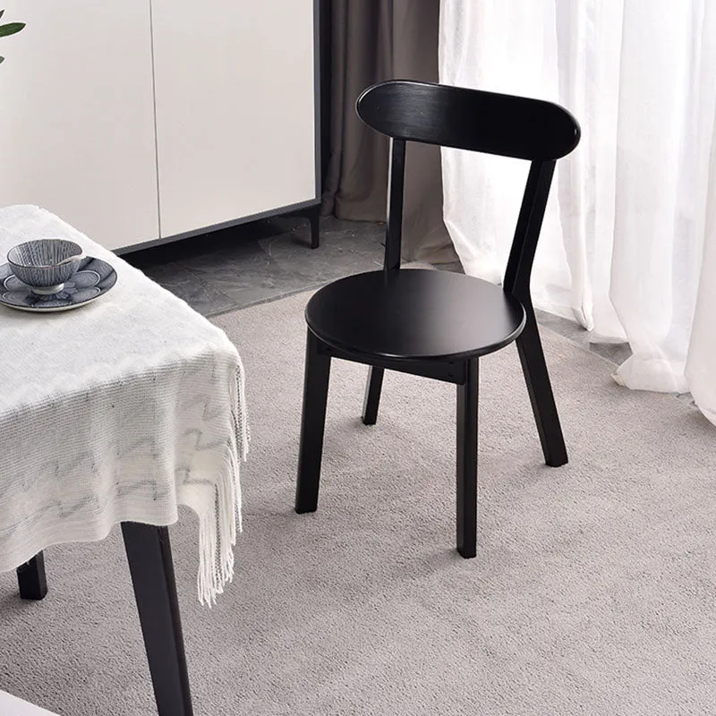 Sedie con schienale aperto stile moderno Sedia da cucina legno senza braccioli Clearhalo