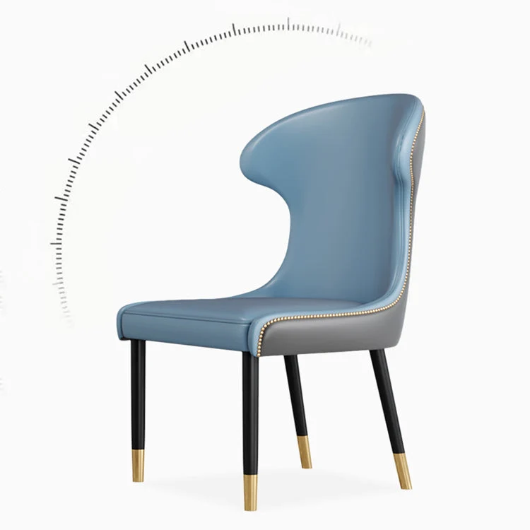 Sedie con schienale stile scandinavo Sedie da pranzo pelle senza braccioli per la casa Clearhalo