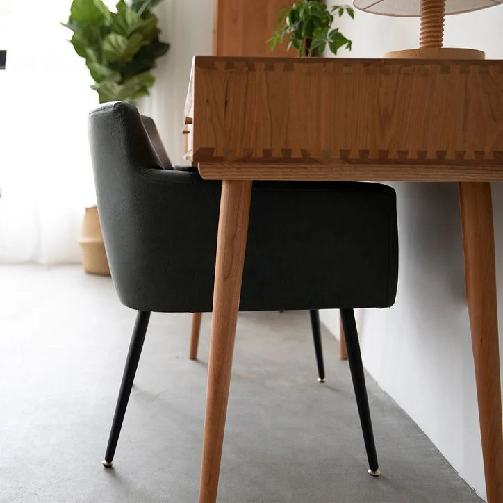 Sedie contemporanee Cucina Poltrona da pranzo Parsons con gambe acciaio al carbonio Clearhalo