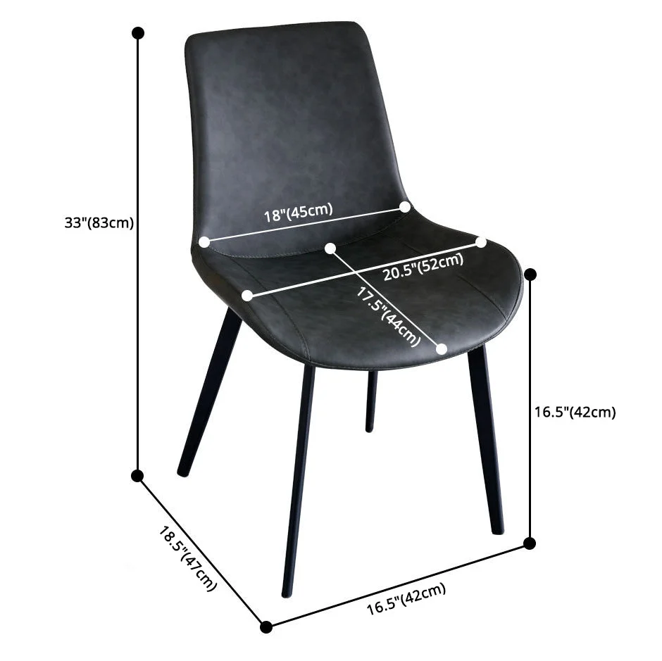 Sedie contemporanee Cuscino spugna ad alta densità Sedia laterale Parsons per cucina Clearhalo