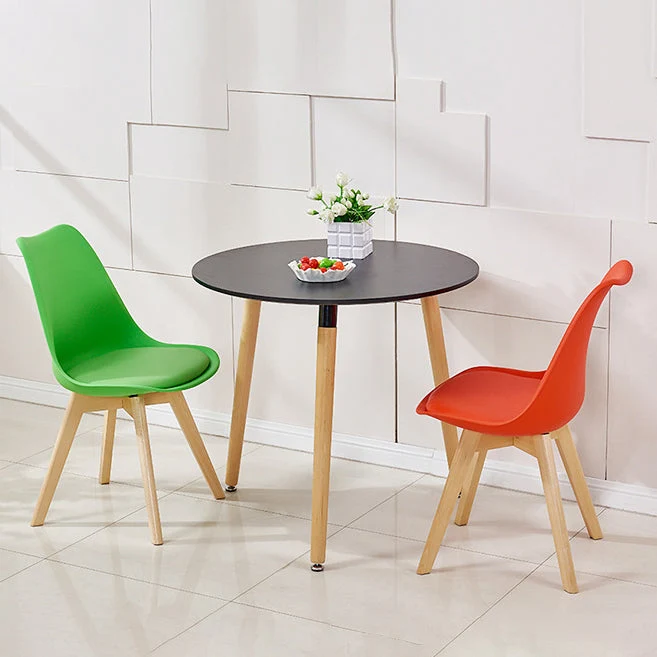 Sedie contemporanee legno di faggio Sedia da cucina con schienale massiccio (set di 4) Clearhalo