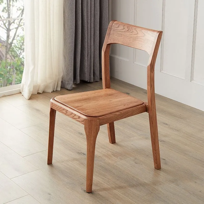 Sedie contemporanee per sala da pranzo legno Sedia da pranzo laterale con schienale aperto senza braccioli Clearhalo