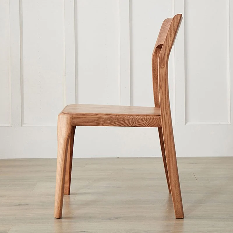 Sedie contemporanee per sala da pranzo legno Sedia da pranzo laterale con schienale aperto senza braccioli Clearhalo