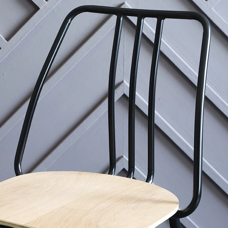Sedie contemporanee Sedia da pranzo senza braccioli con gambe metallo per cucina Clearhalo