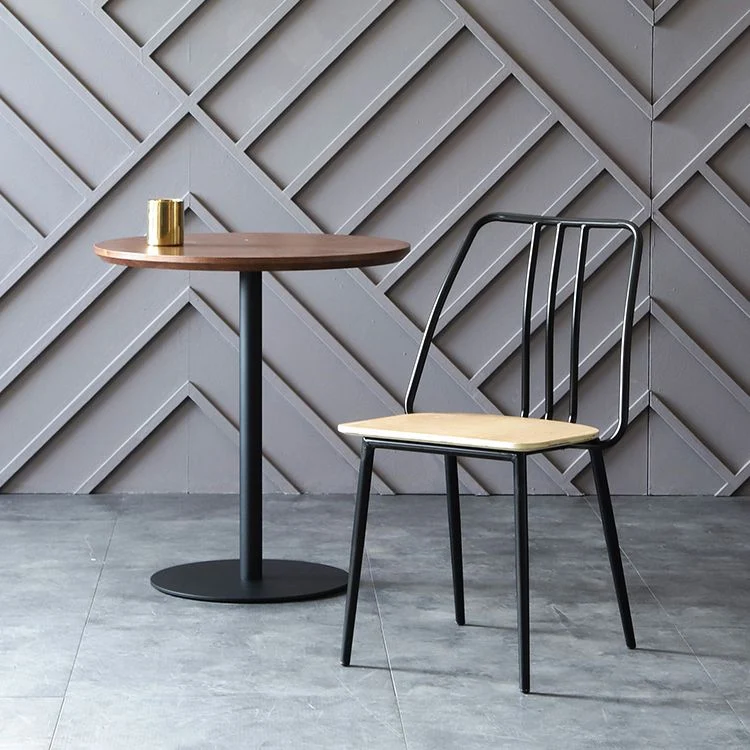 Sedie contemporanee Sedia da pranzo senza braccioli con gambe metallo per cucina Clearhalo