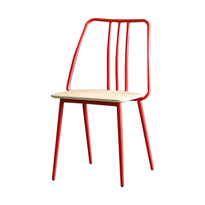 Sedie contemporanee Sedia da pranzo senza braccioli con gambe metallo per cucina Clearhalo