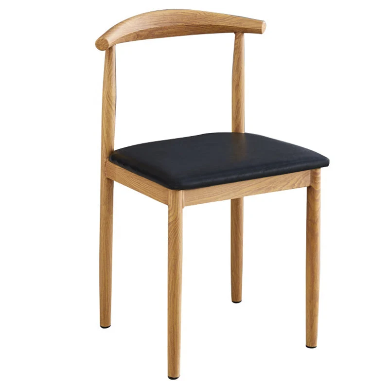 Sedie da cucina metallo stile moderno Set sedia pelle PU con schienale aperto Clearhalo