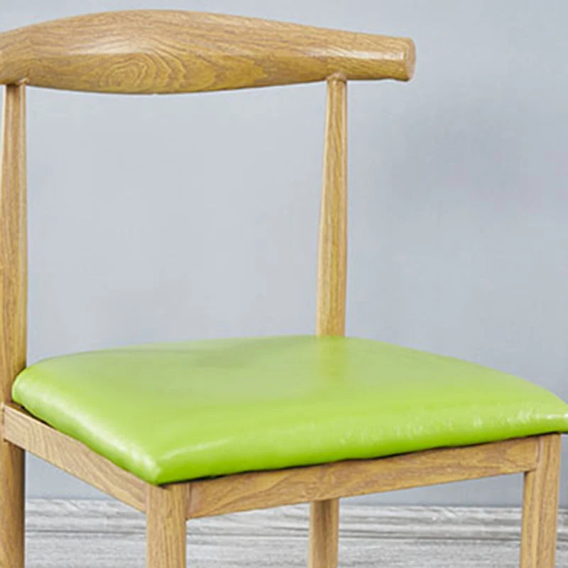 Sedie da cucina metallo stile moderno Set sedia pelle PU con schienale aperto Clearhalo