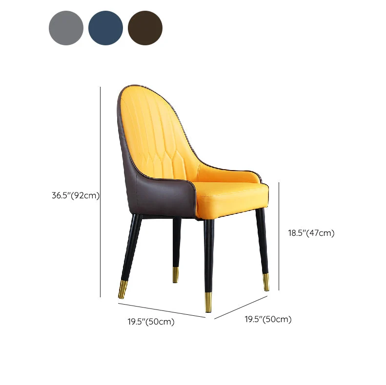 Sedie Glam Parsons Sedie da pranzo imbottite con gambe legno Clearhalo