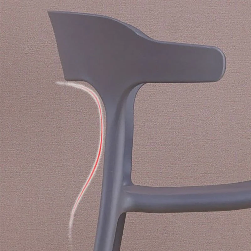 Sedie impilabili contemporanee Sedie da pranzo senza braccioli con schienale aperto e gambe plastica Clearhalo