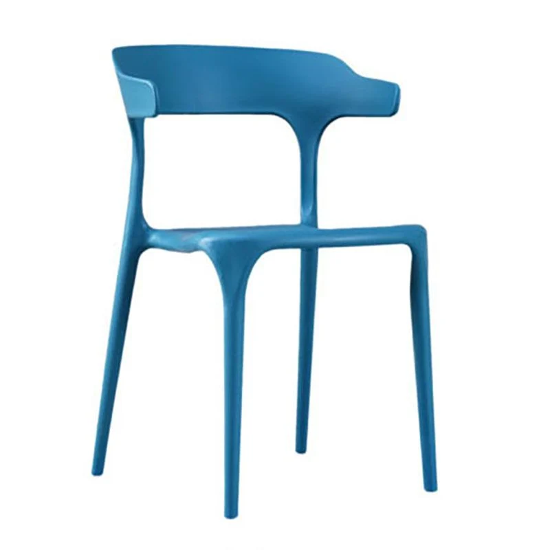 Sedie impilabili contemporanee Sedie da pranzo senza braccioli con schienale aperto e gambe plastica Clearhalo