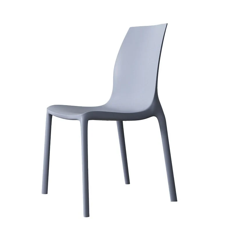 Sedie impilabili stile moderno Sedia da pranzo senza braccioli con gambe plastica per cucina Clearhalo