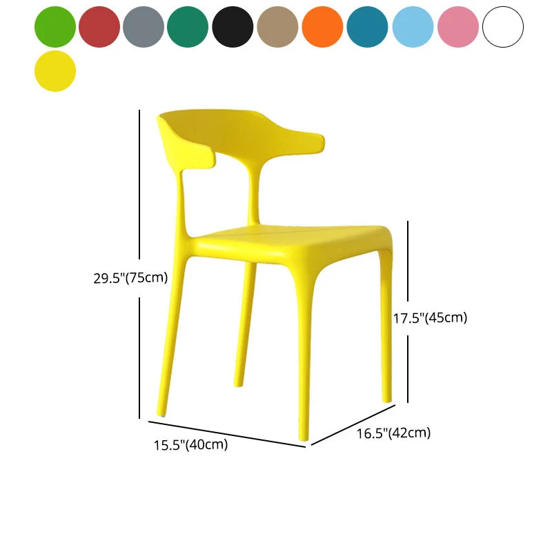 Sedie impilabili stile moderno Sedie da pranzo senza braccioli con gambe plastica Clearhalo
