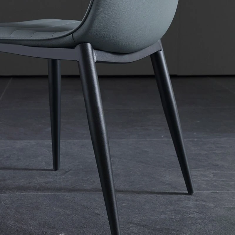 Sedie industriali ecopelle Sedie laterali senza braccioli con gambe metallo per uso domestico Clearhalo