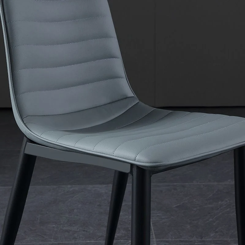 Sedie industriali ecopelle Sedie laterali senza braccioli con gambe metallo per uso domestico Clearhalo