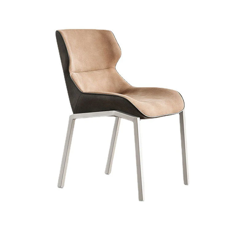 Sedie laterali con braccioli per sedia con schienale stile Glam con gambe metallo per la casa Clearhalo