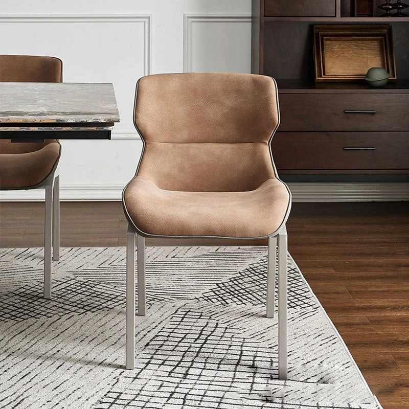 Sedie laterali con braccioli per sedia con schienale stile Glam con gambe metallo per la casa Clearhalo