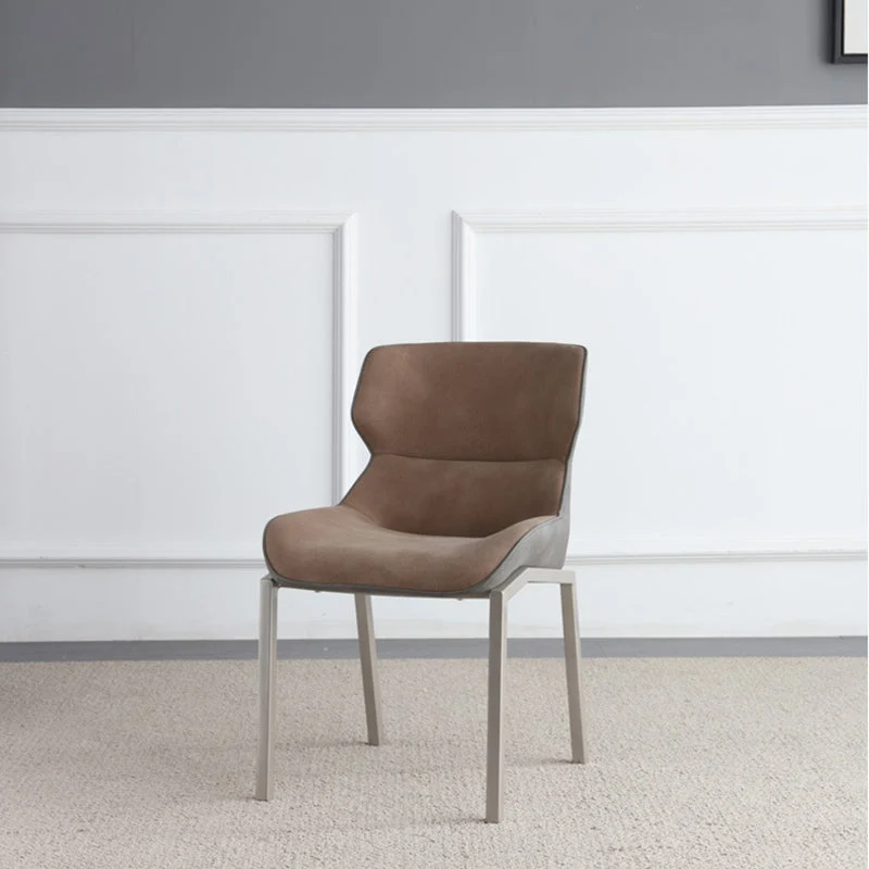 Sedie laterali con braccioli per sedia con schienale stile Glam con gambe metallo per la casa Clearhalo