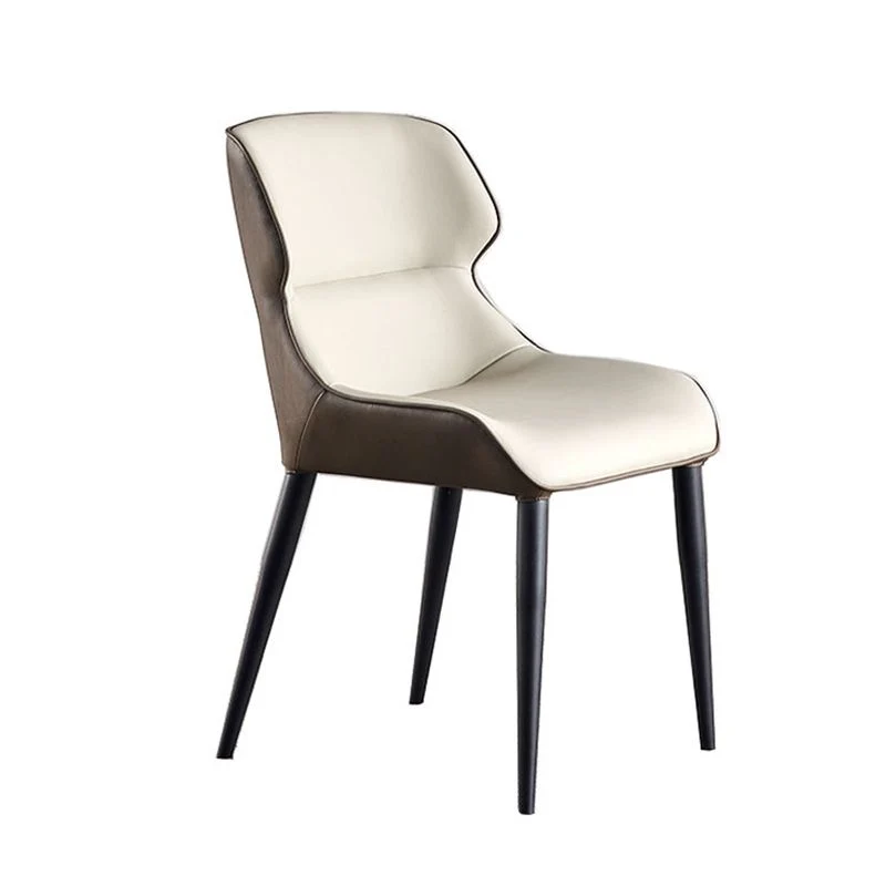 Sedie laterali con braccioli per sedia ecopelle stile industriale con gambe metallo Clearhalo