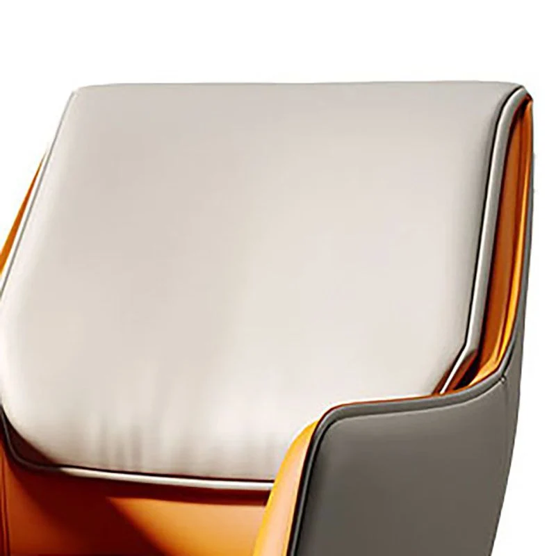 Sedie laterali dal design moderno ecopelle con bracciolo e schienale solido Clearhalo