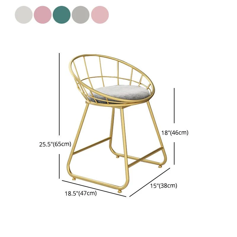 Sedie laterali imbottite dal design nordico Sedie con schienale aperto senza braccioli per la casa Clearhalo
