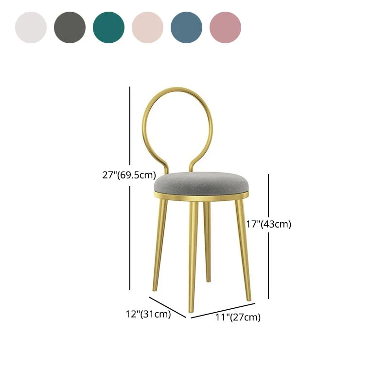 Sedie laterali imbottite scandinave Sedia laterale da pranzo con schienale aperto Clearhalo
