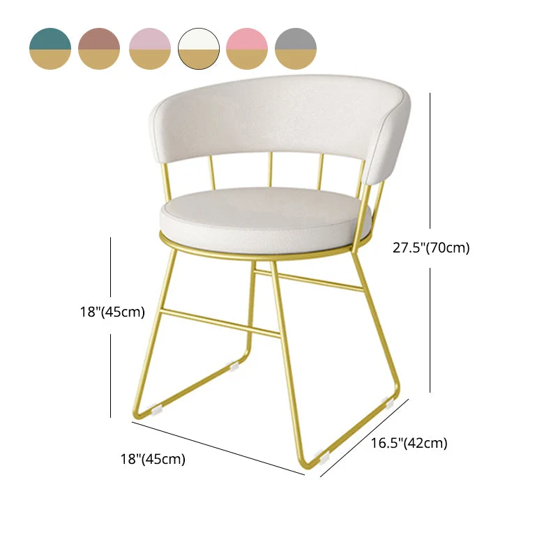 Sedie laterali imbottite scandinave Sedie con schienale aperto senza braccioli Clearhalo